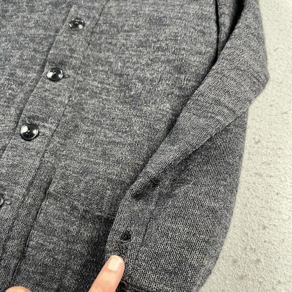 30s 40s Interlock Sportswear Virgin Wool Cardigan Sweater Small Black - Picture 8 of 16